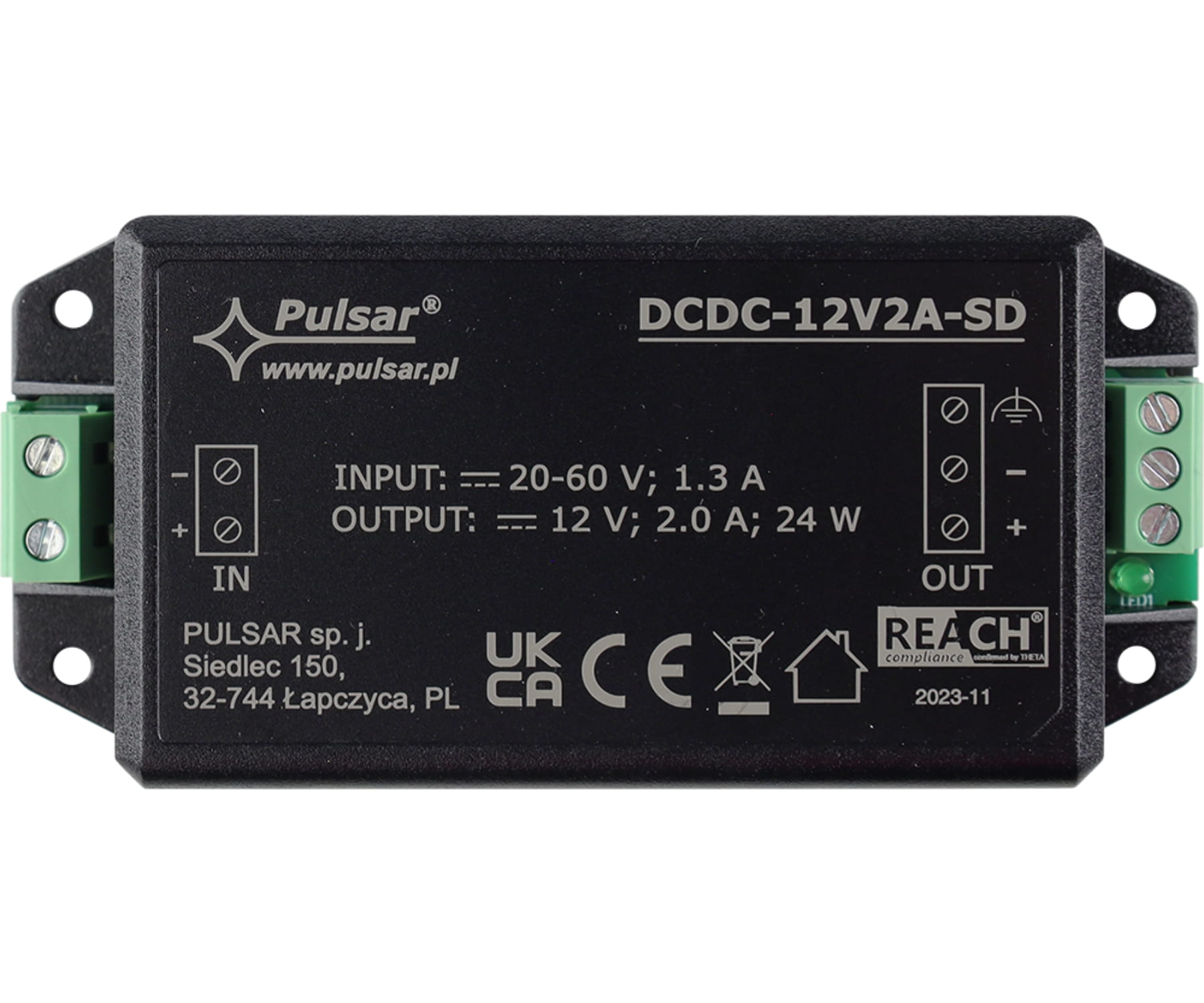 PRZETWORNICA ZASILANIA DCDC-12V2A-SD PULSAR-1770760