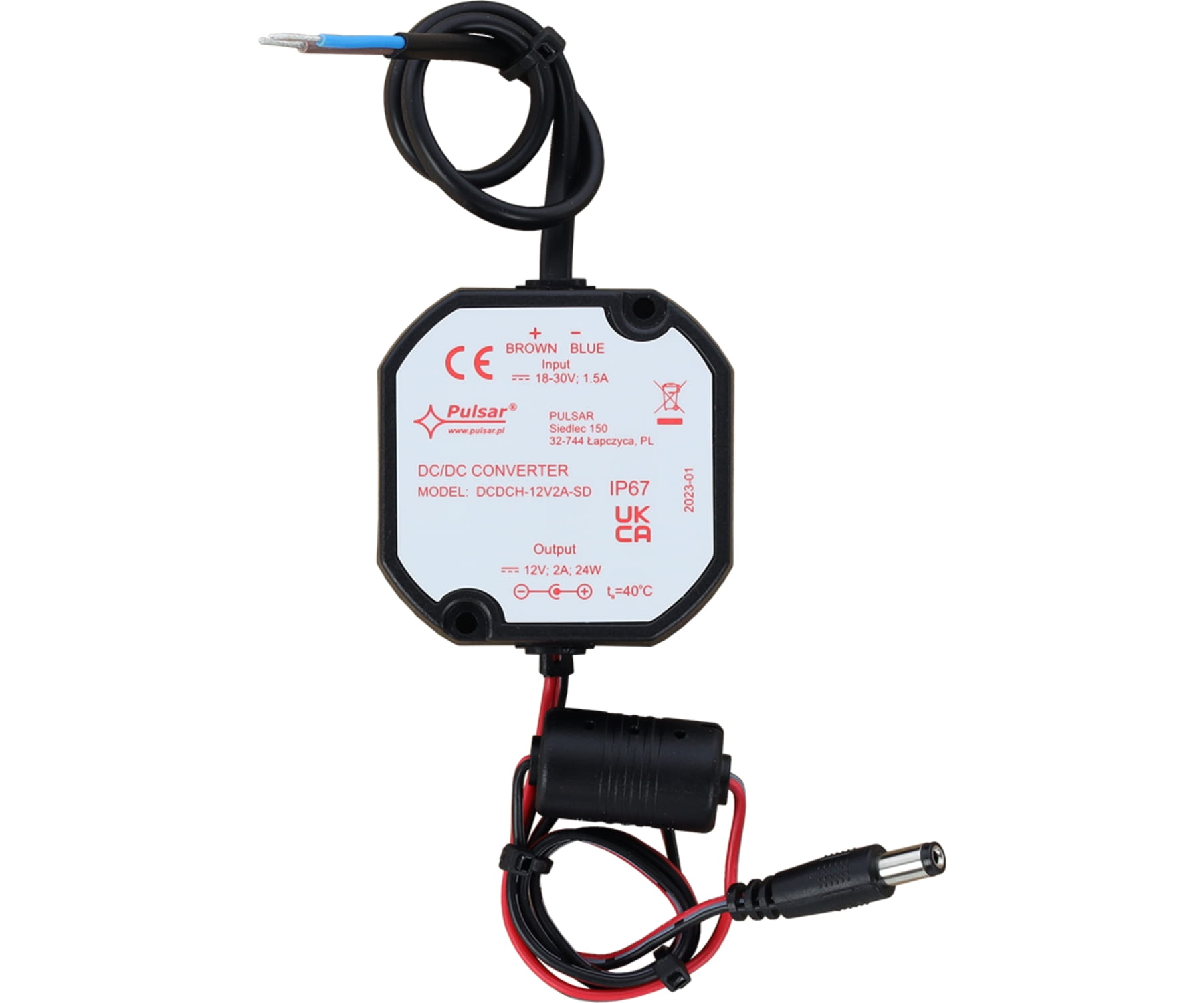 PRZETWORNICA ZASILANIA DCDCH-12V2A-SD PULSAR-1773425