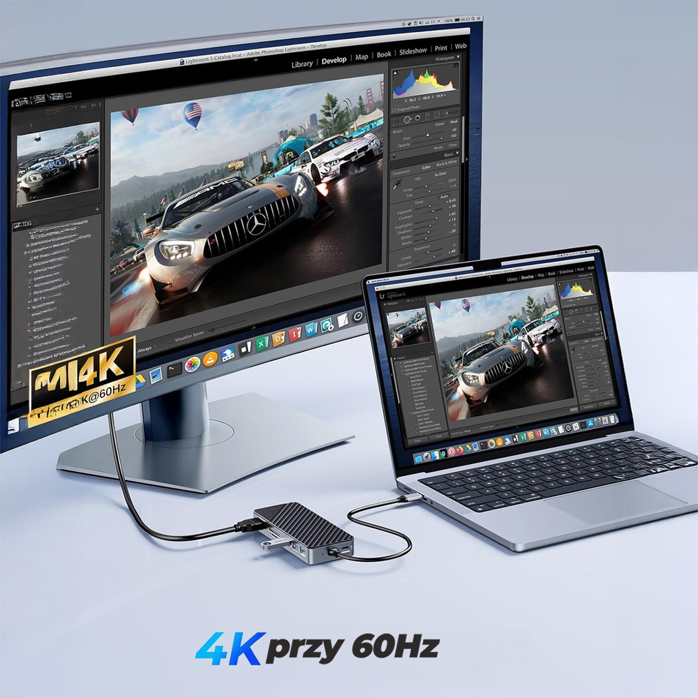 Orico Stacja dokująca USB-C z obudową na dysk M.2, 10 Gbps, HDMI 4K 60Hz-1808315