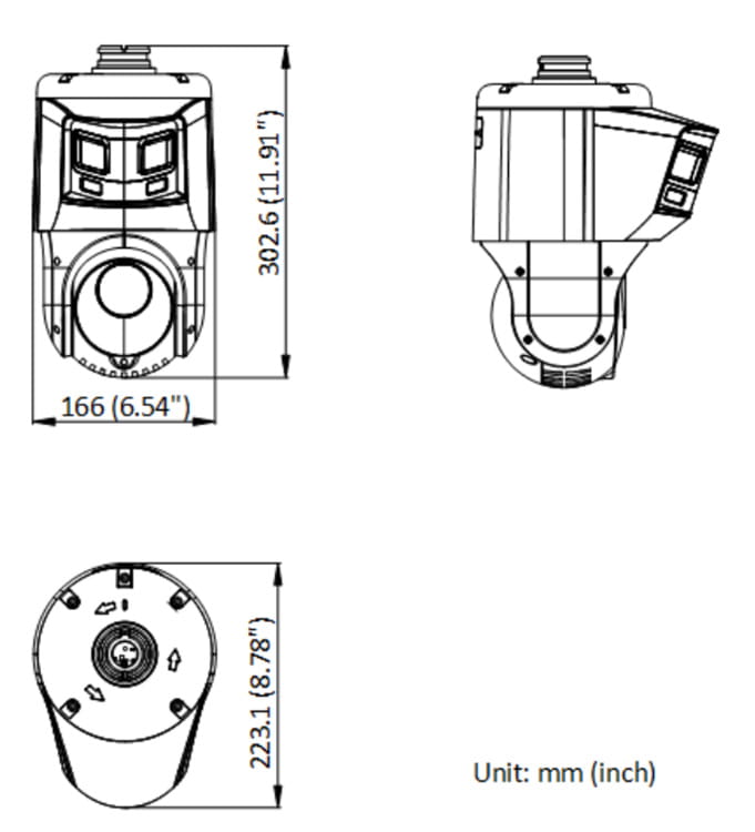 KAMERA IP SZYBKOOBROTOWA DS-2SE4C425MWG-E/26(F0)/PL TandemVu ColorVu - 4Mpx 4.8... 120mm Hikvision-1789551