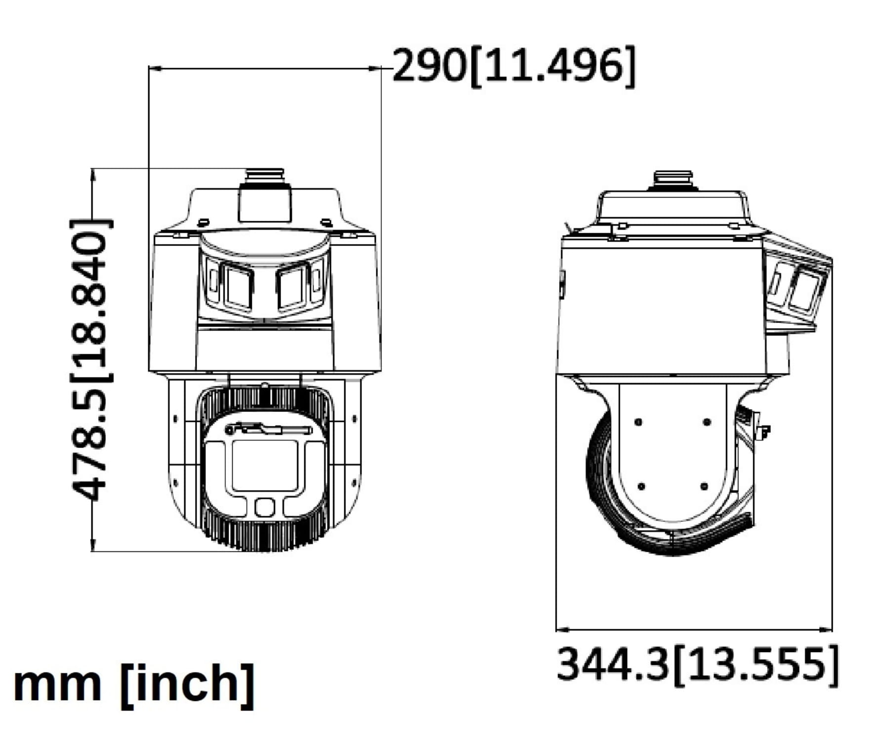 KAMERA IP SZYBKOOBROTOWA DS-2SF8C442MXG1-ELWY/26(F0) PANORAMICZNA TandemVu ColorVu - 4Mpx, 6Mpx, 6... 252mm, 2x 2.8mm Hikvision-1816776