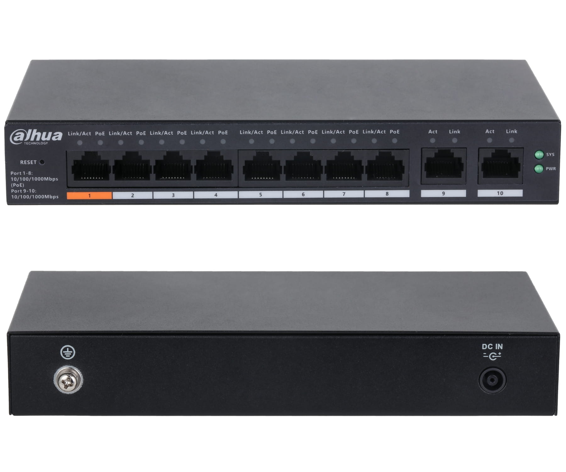 SWITCH POE CS4010-8GT-60 8-PORTOWY DAHUA-1790240