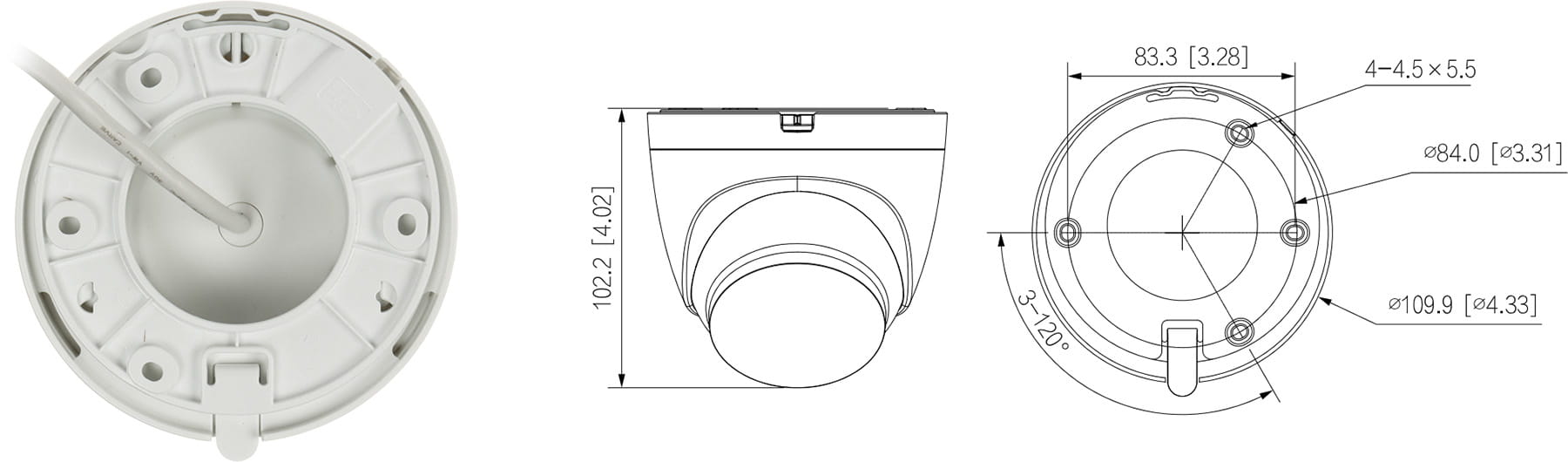 KAMERA IP IPC-HDW1339DA-SAW-IL-0280B Wi-Fi, - 3Mpx 2.8mm DAHUA-1790089