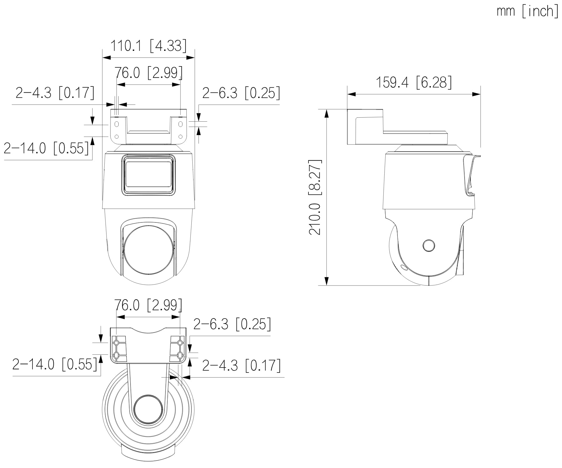 KAMERA PT IP OBROTOWA ZEWNĘTRZNA IPC-PTS2249B-E2-S-PV-LED-0360B-PRO WizColor Active Deterrance - 1080p 3.6mm DAHUA-1805629