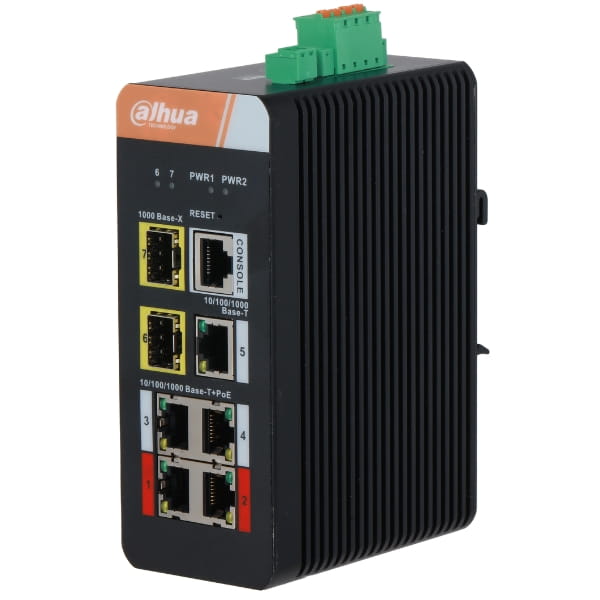 SWITCH PRZEMYSŁOWY   IS4207-4GT-120 5-PORTOWY + 2 x SFP DAHUA-1815128