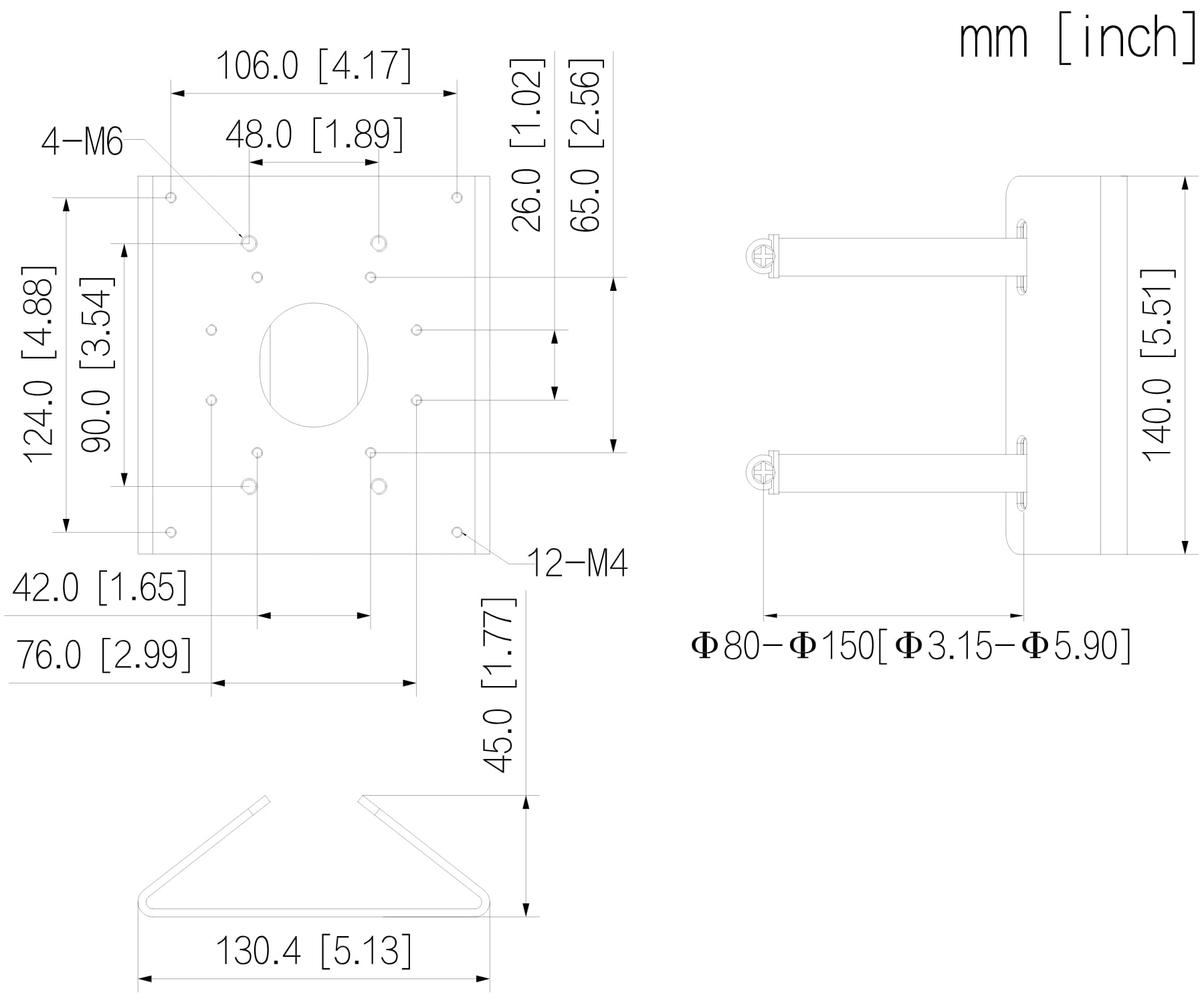 UCHWYT NA SŁUP PFA156 DAHUA-1805313