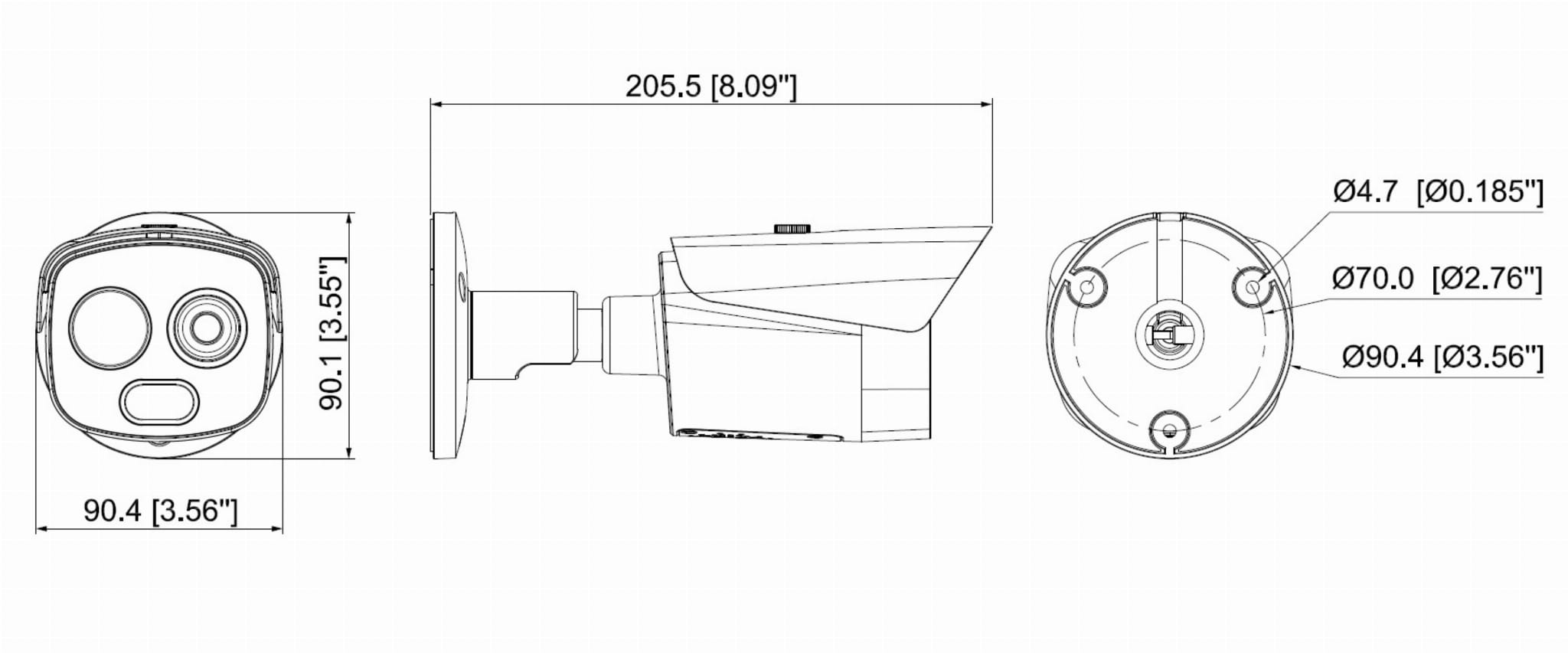 HYBRYDOWA KAMERA TERMOWIZYJNA IP TPC-BF1241-TB7F8-DW-S8 7mm - 960p, 8mm - 4Mpx DAHUA-1815139