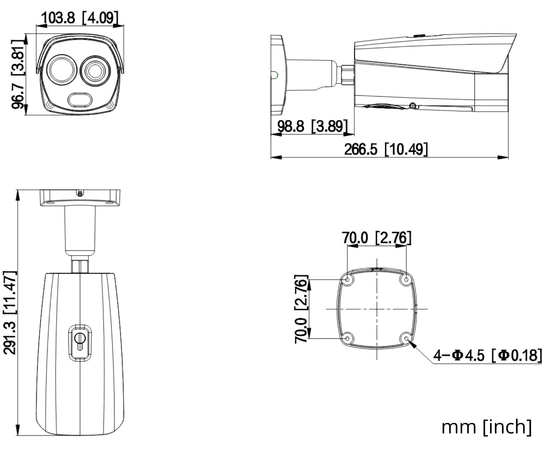 HYBRYDOWA KAMERA TERMOWIZYJNA IP TPC-BF2241-TB7F8-DW-S2 7.0mm - 960p, 8.0mm - 4Mpx DAHUA-1815083