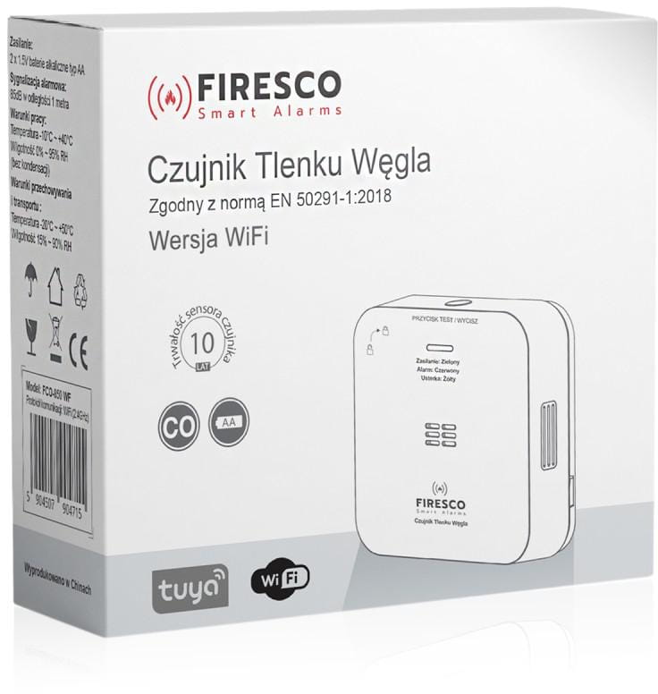 Czujnik czadu Firesco FCO-850 WF z WiFi aplikacja Tuya -1611671