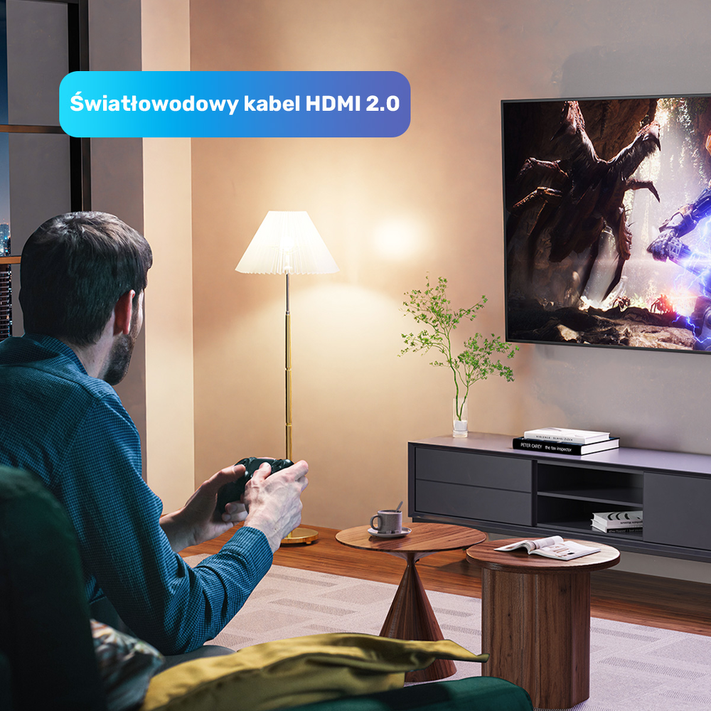 Unitek Kabel optyczny HDMI 2.0 AOC 4K 60Hz 7 m-1787701