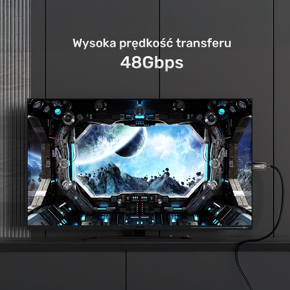 Unitek Kabel optyczny HDMI 2.1 AOC 8K 120Hz 3m-1784912