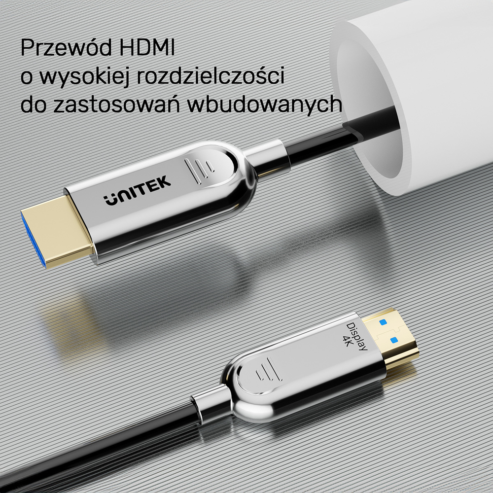 Unitek Kabel optyczny HDMI 2.0 AOC 4K 60Hz 50 m-1787256