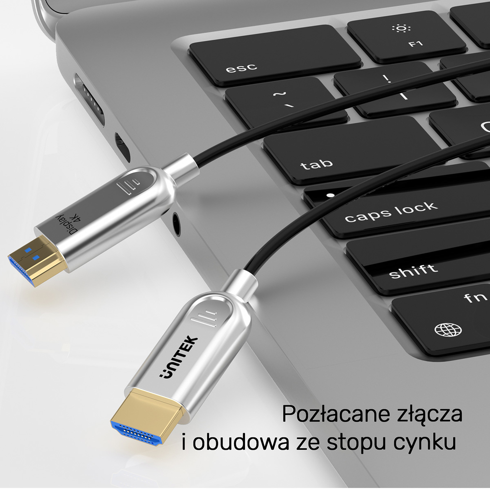 Unitek Kabel optyczny HDMI 2.0 AOC 4K 60Hz 60 m-1787263