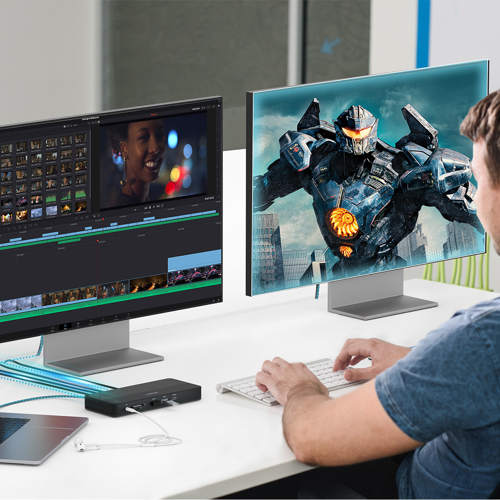 Unitek Stacja dokująca 12w1, HDMI 8K, USB 4, 100 W-1637387