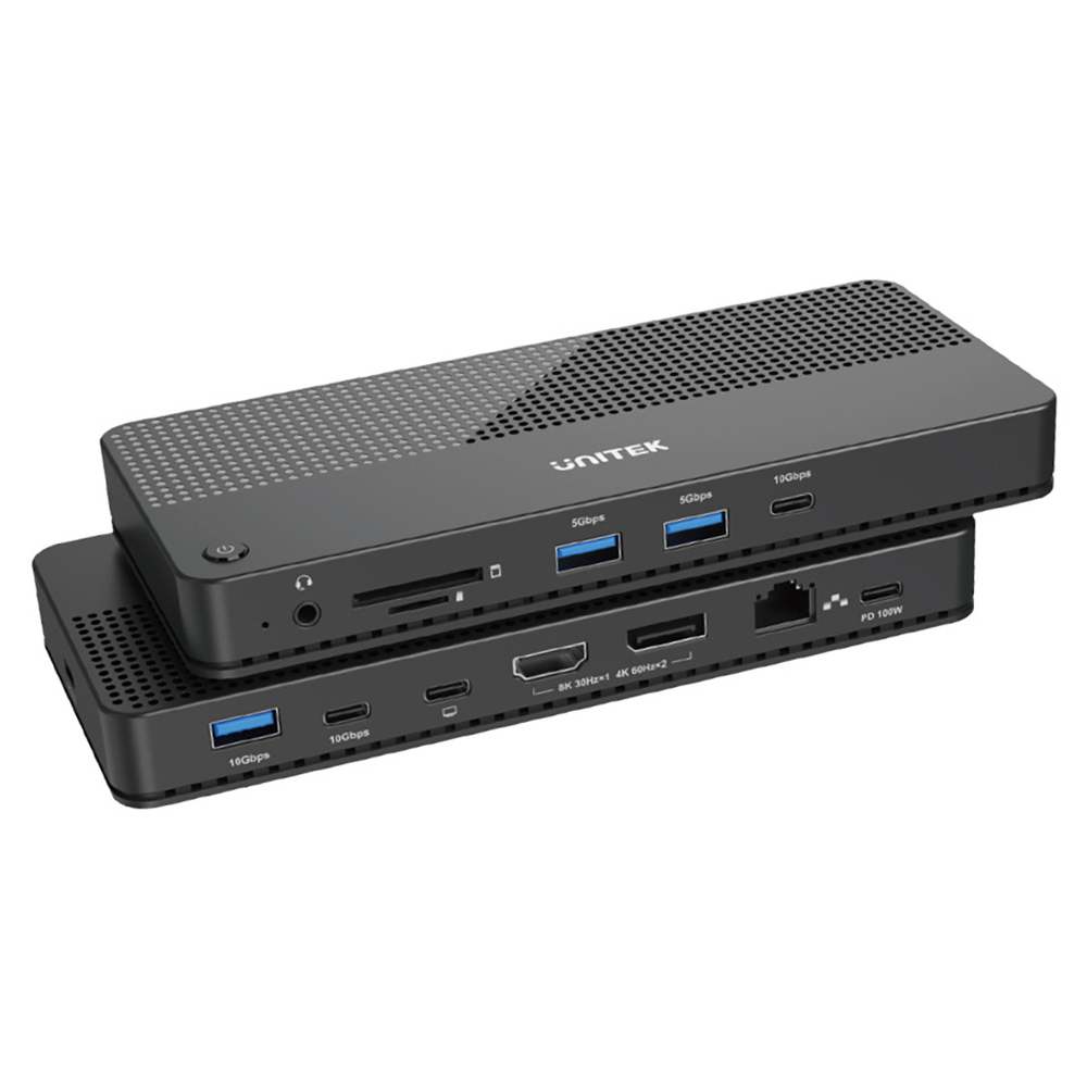 Unitek Stacja dokująca 12w1, HDMI 8K, USB 4, 100 W-1637384