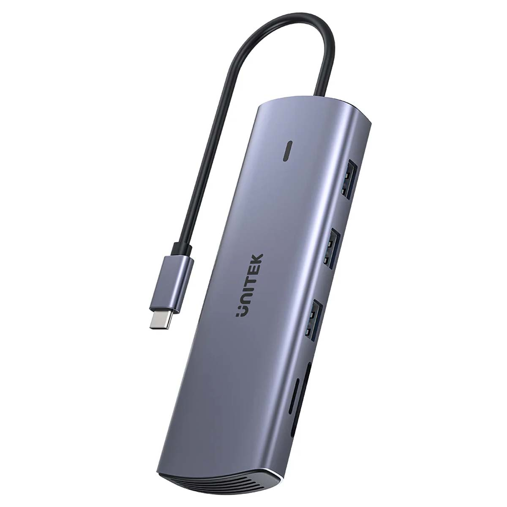 Unitek Hub 9w1 USB C Gigabit Ethernet HDMI VGA 3x USB A czytnik kart PD 100W-1782179