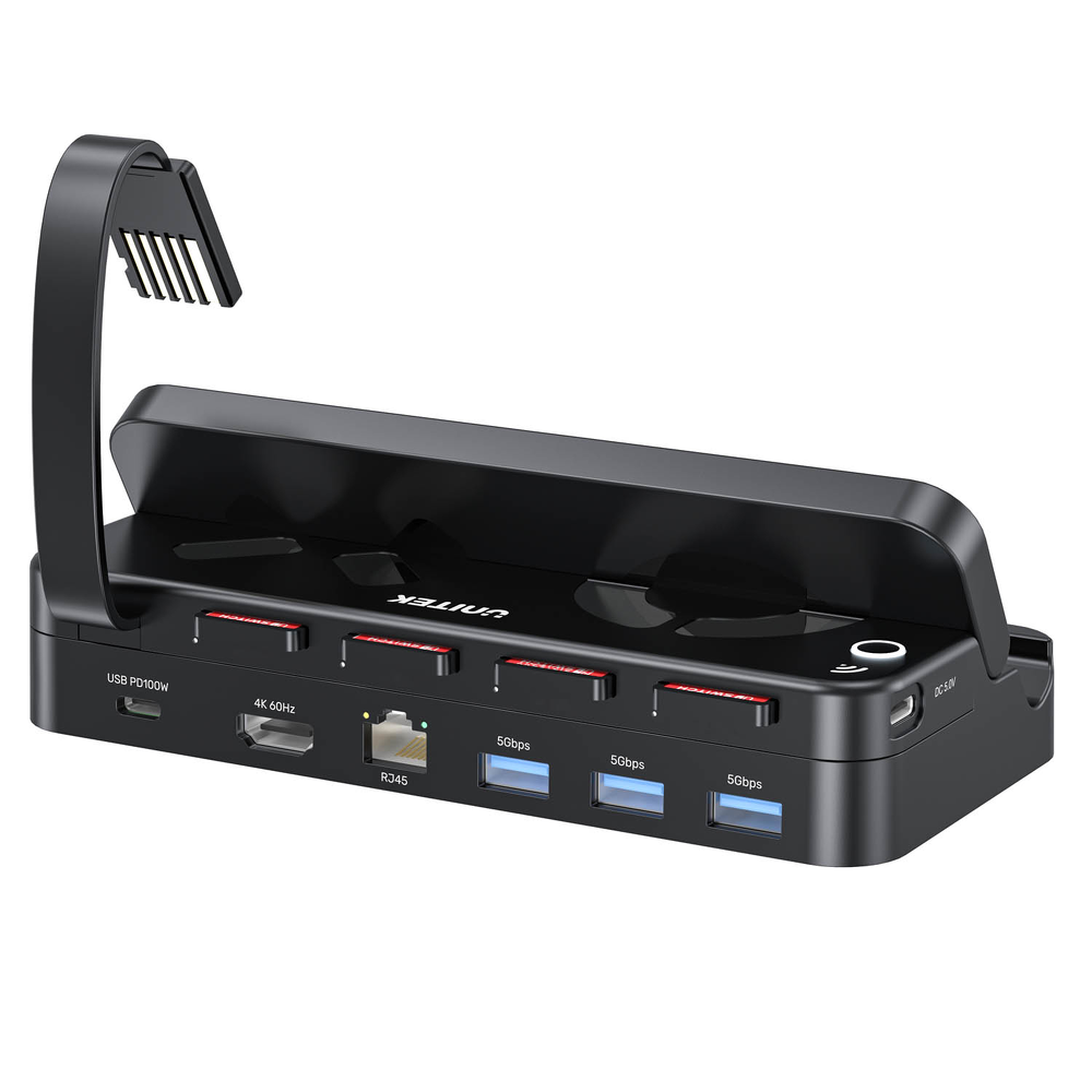 Unitek Stacja dokująca do Nintendo Switch, PD 100W, HDMI 4K, RJ-45, czytnik kart-1781747