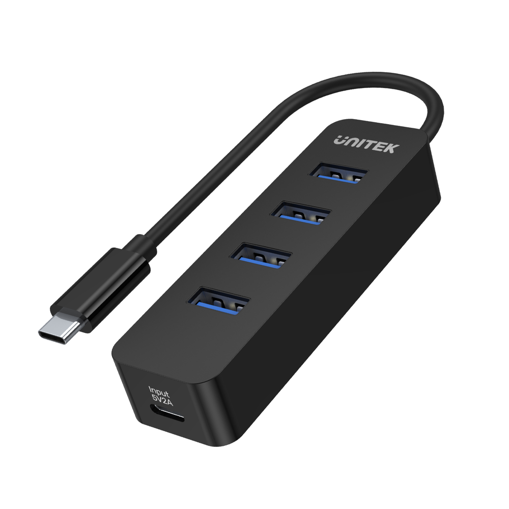Unitek Hub USB-C, 4 porty USB 3.1, aktywny, 10 W-1635377