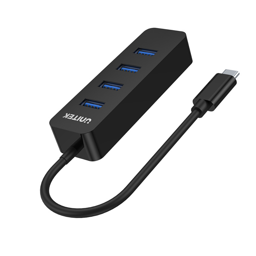 Unitek Hub USB-C, 4 porty USB 3.1, aktywny, 10 W-1635378