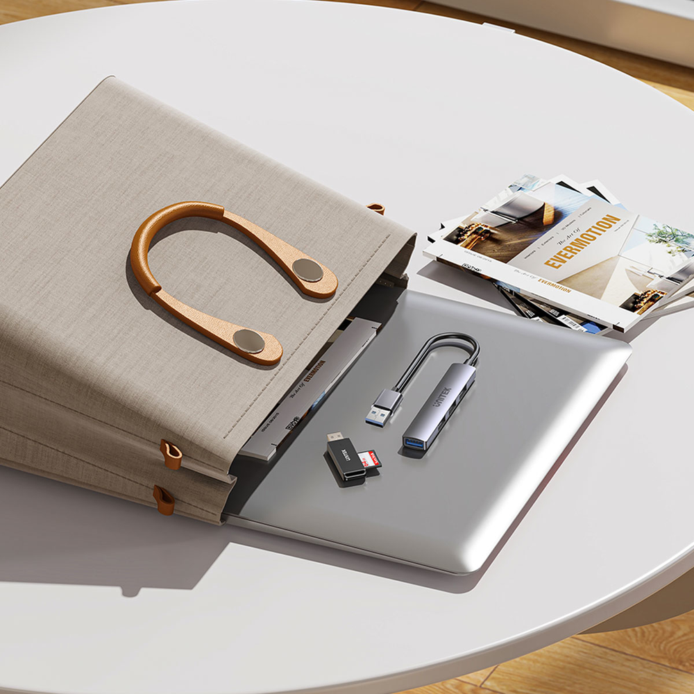 Unitek Hub USB-A 1*USB-A 5 Gbps, 3*USB-A 2.0 alu-1639278