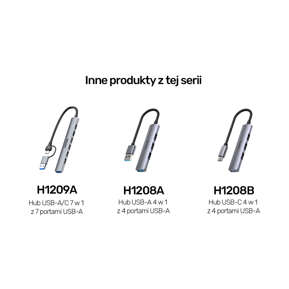 Unitek Hub USB-A/C 7w1 USB A z adapterem USB A 5 Gbps-1785797