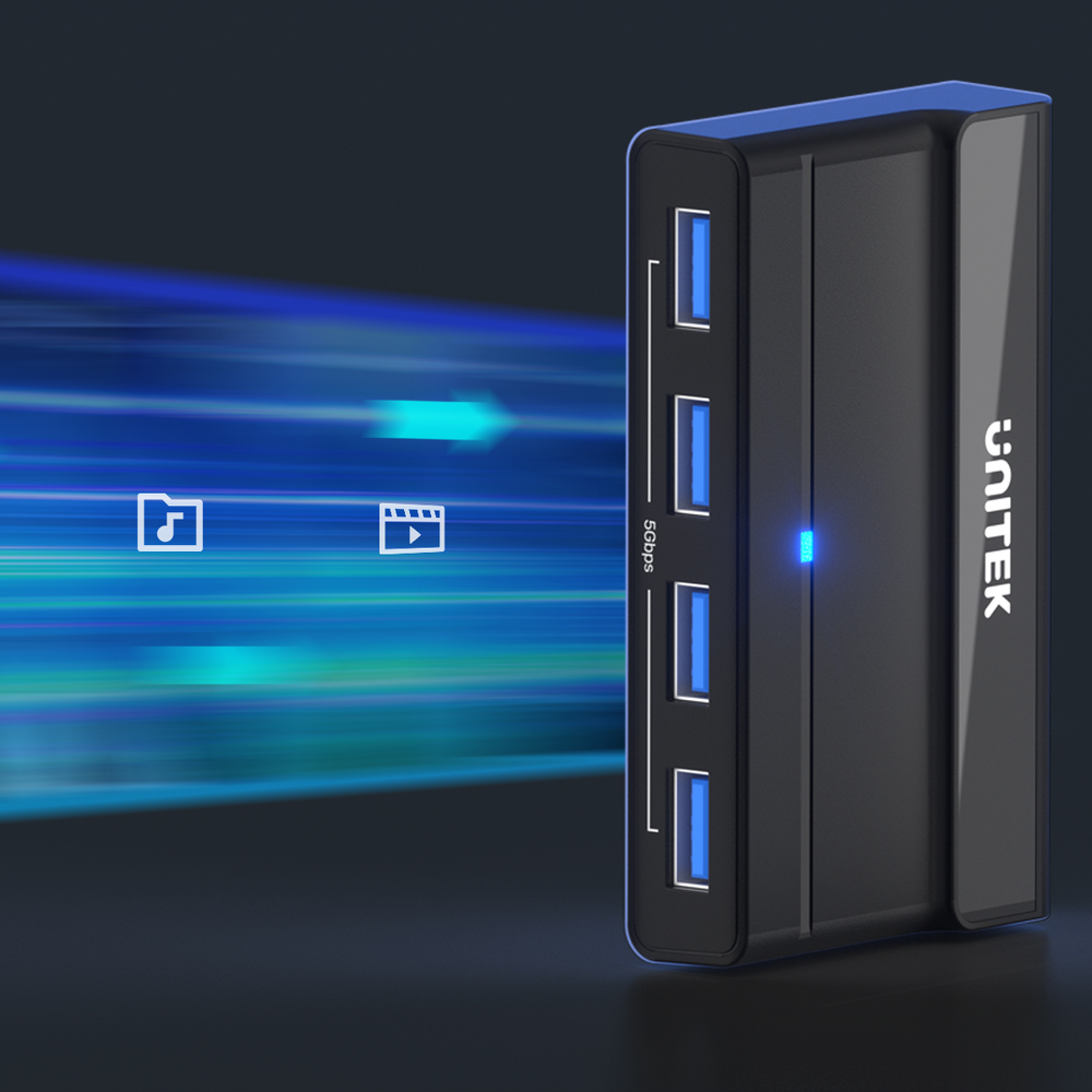 Unitek Przełącznik KVM 4x USB-A 5Gbps aktywny-1637407