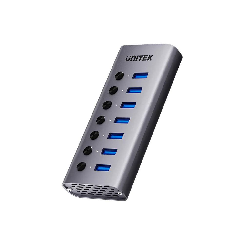 Unitek Hub USB A 3.0 7w1, 5Gbps z przełącznikami portów-1784506