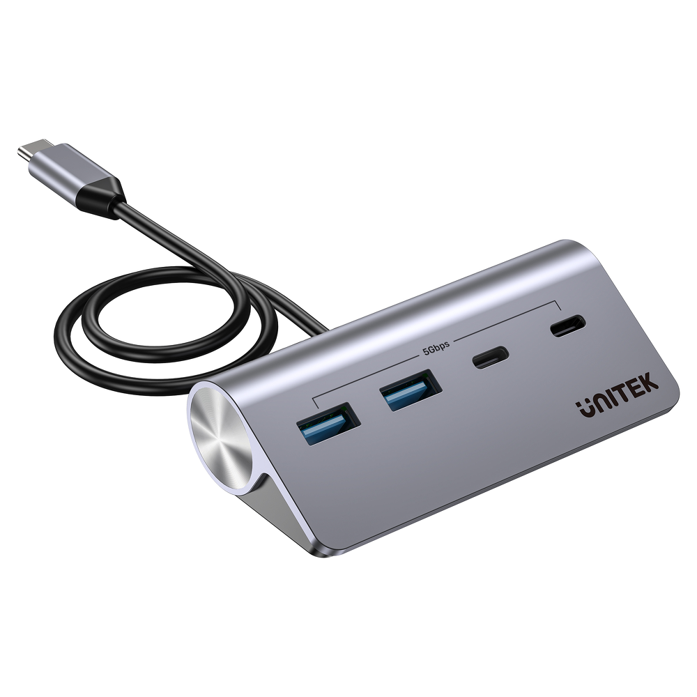 Unitek Hub alumininiowy USB-A/USB-C z 4 portami 5Gbps-1808057