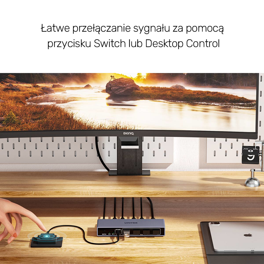 Unitek Przełącznik KVM 8K@60Hz USB 3.0 5Gbps DP-1785774