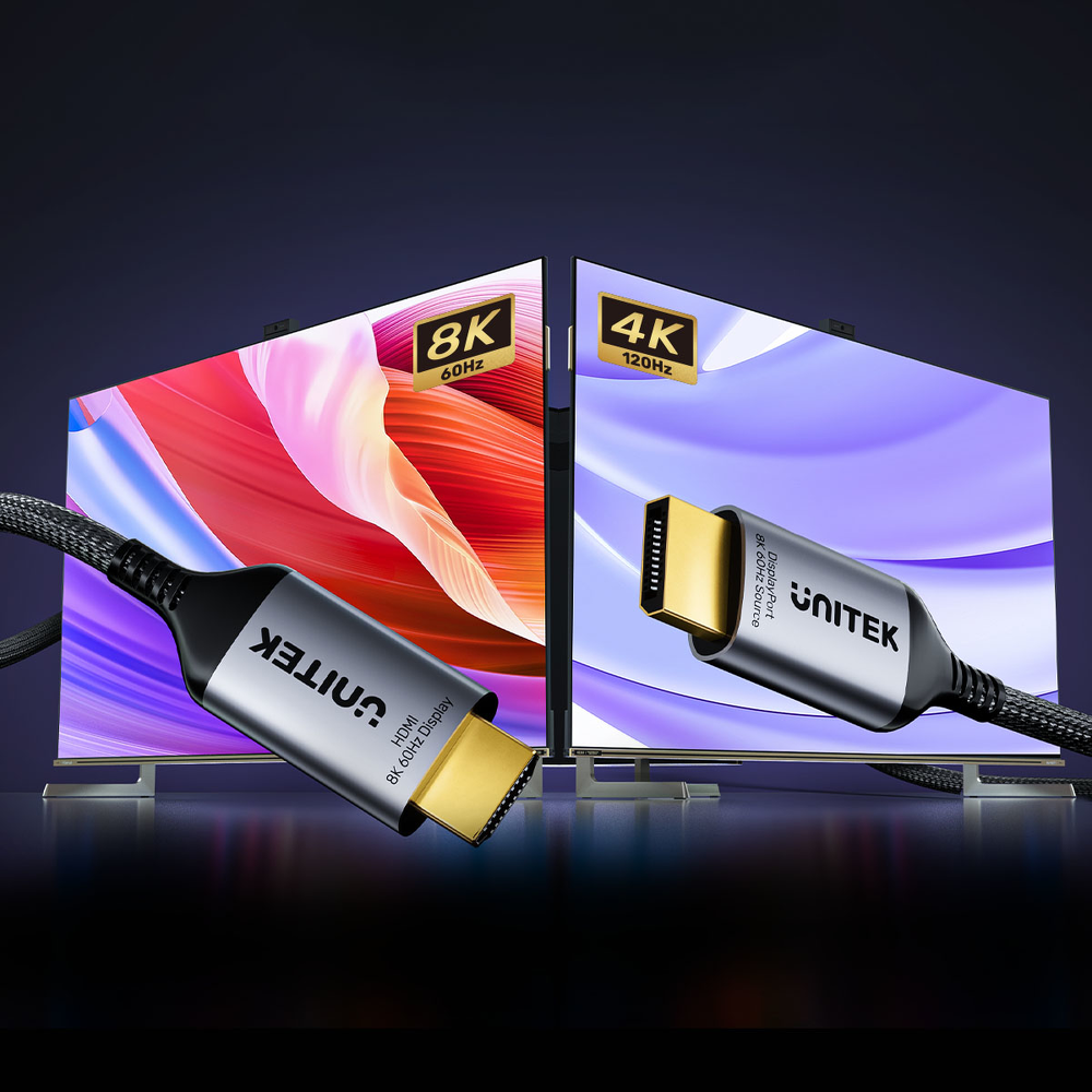 Unitek Kabel DisplayPort 1.4 do HDMI 2.1, 8K, 1,8m-1781773