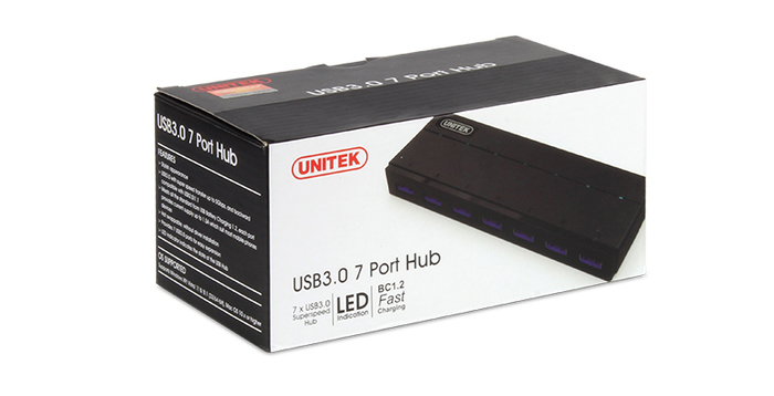 Unitek Y-3184 hub 7x USB 3.0 z zasilaczem i BC 1.2-1630783