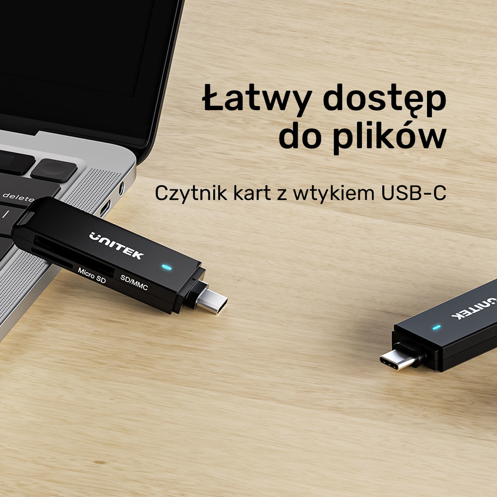 Unitek Czytnik kart SD i microSD USB-C-1638639