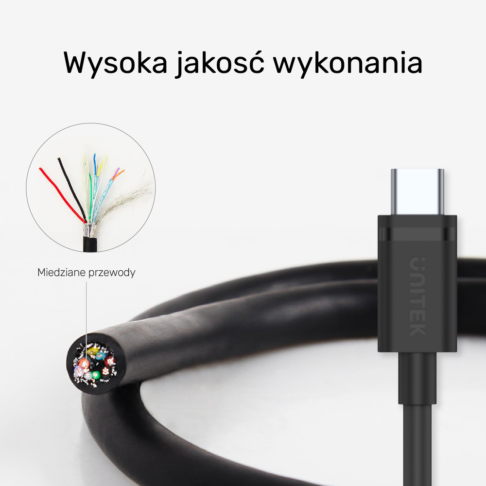 Unitek przewód USB 3.1 typ A - typ C M-M 0.25 m-1635335