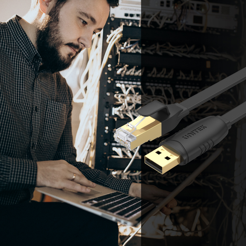 Unitek kabel RJ-45 na USB-A konsolowy 1,8m-1524574