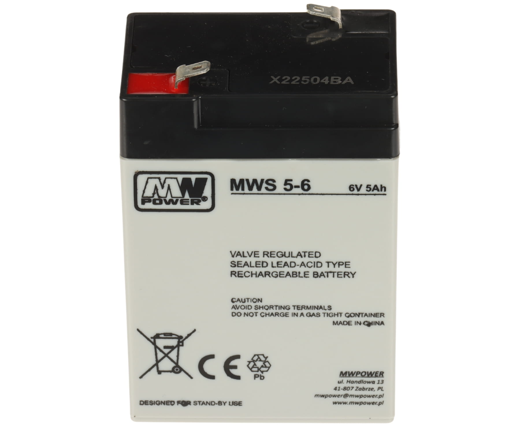 AKUMULATOR 6V/5AH-MWS MW POWER-1869578