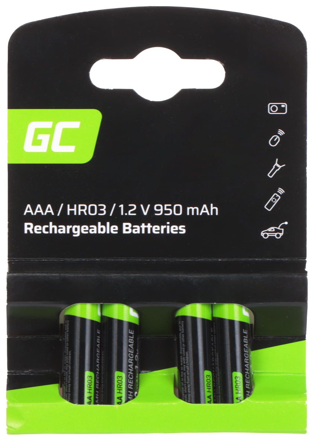 AKUMULATOR AKU-AAA-950/GC*P4 1.2V Ni-MH HR03, AAA Green Cell-1669618