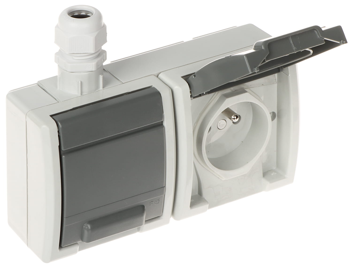 GNIAZDO NATYNKOWE PODWÓJNE AQUANT-G2/V1/EPN 230V AC 16A IP65 Elektro-Plast-1623577