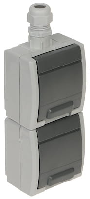 GNIAZDO NATYNKOWE PODWÓJNE AQUANT-G2/V2/EPN 230V AC 16A IP65 Elektro-Plast-1624482