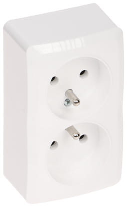 GNIAZDO NATYNKOWE PODWÓJNE BERG/3743-00/EPN 250V 16A Elektro-Plast-1663990