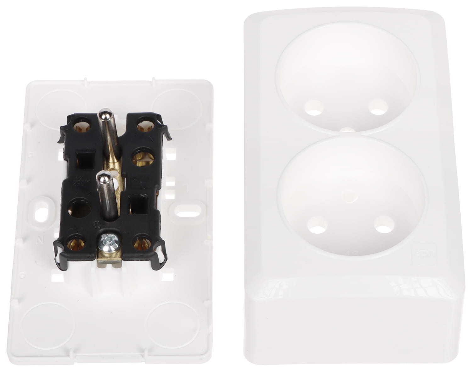 GNIAZDO NATYNKOWE PODWÓJNE BERG/3743-00/EPN 250V 16A Elektro-Plast-1663992