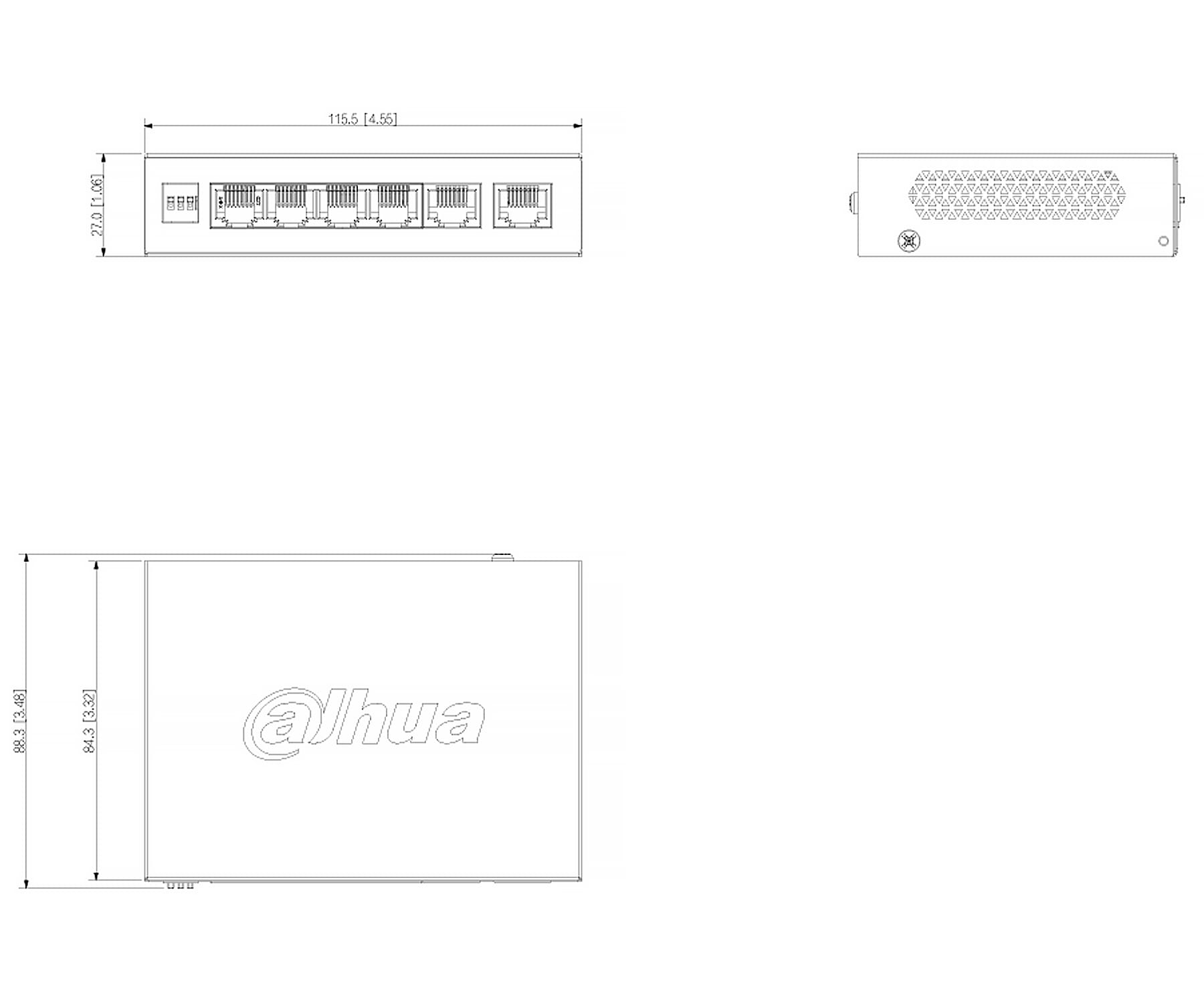 SWITCH POE CS4006-4ET2GT-60 4-PORTOWY DAHUA-1823056