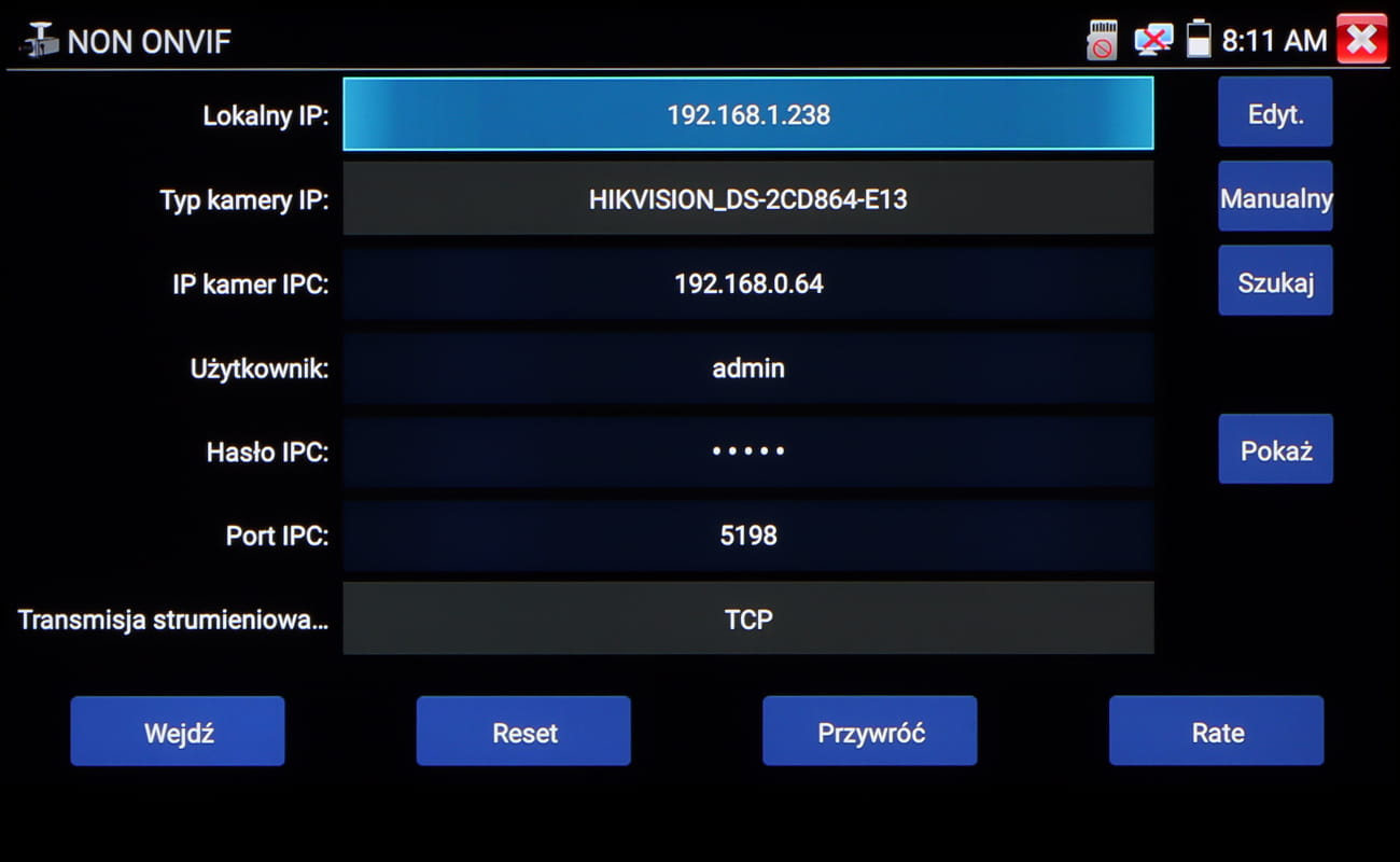 WIELOFUNKCYJNY TESTER CCTV CS-H7-50H-S2-1805932