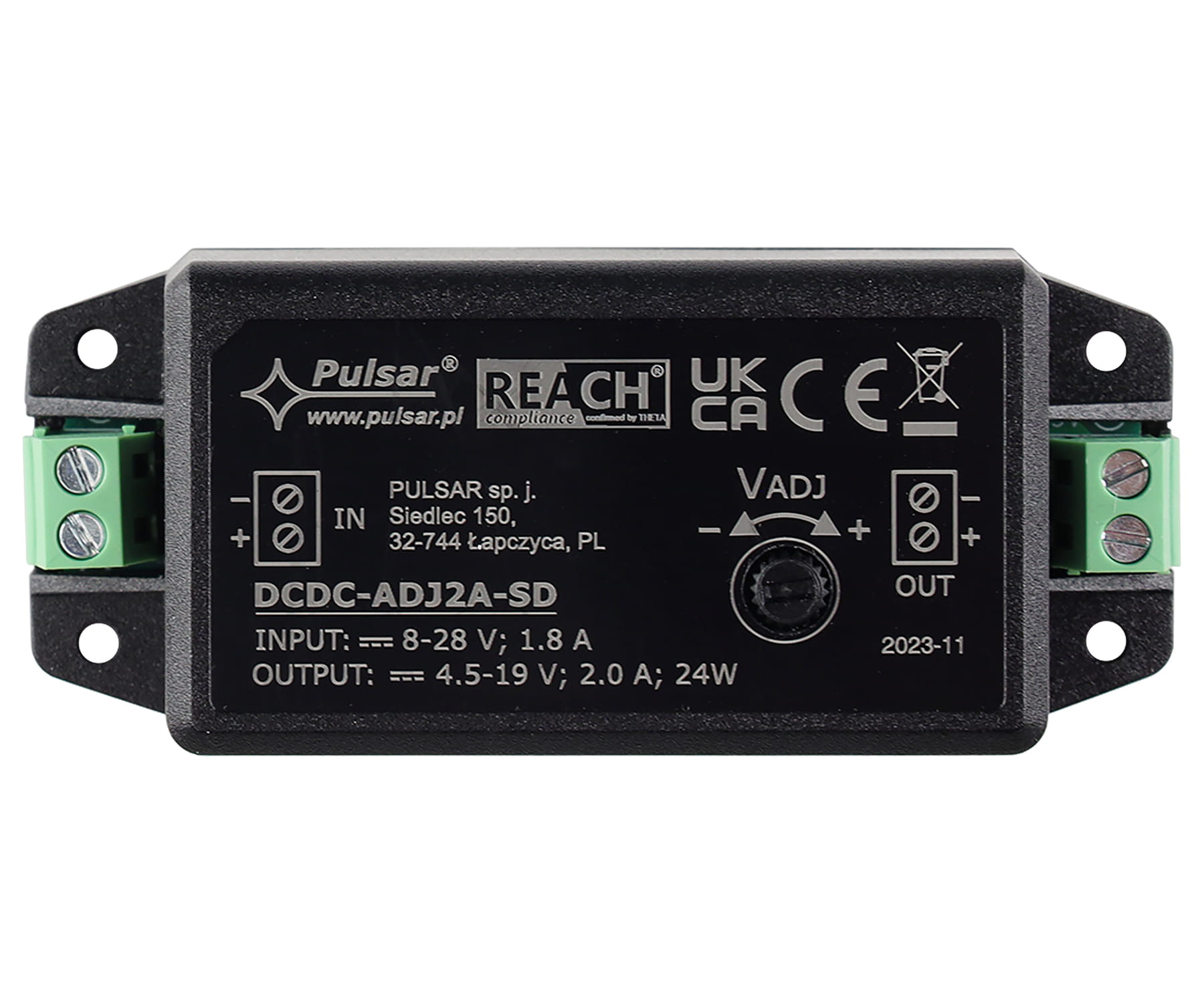 PRZETWORNICA ZASILANIA DCDC-ADJ2A-SD PULSAR-1869280