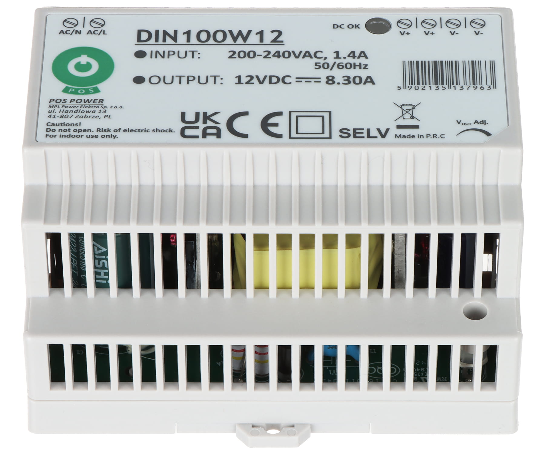 ZASILACZ IMPULSOWY DIN100W12 POS-1775022