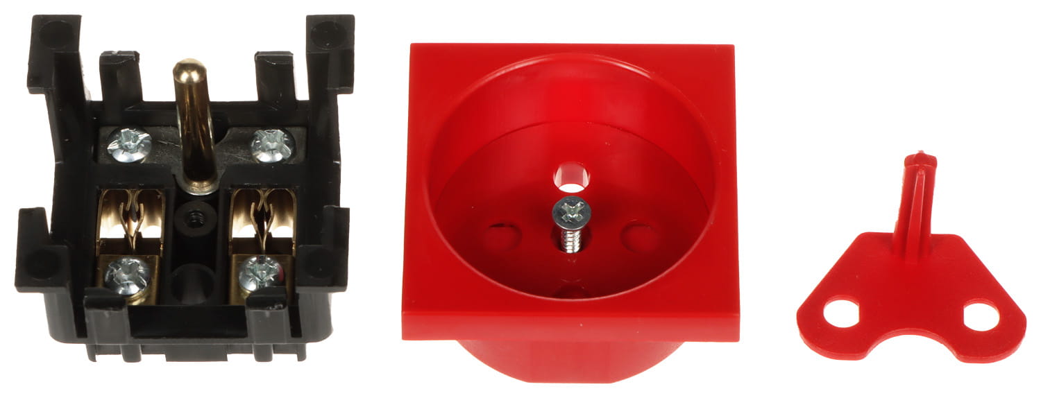 GNIAZDO POJEDYNCZE DATA Z KLUCZEM UPRAWNIAJĄCYM GN-DATA-1P/LS System 45-1628984