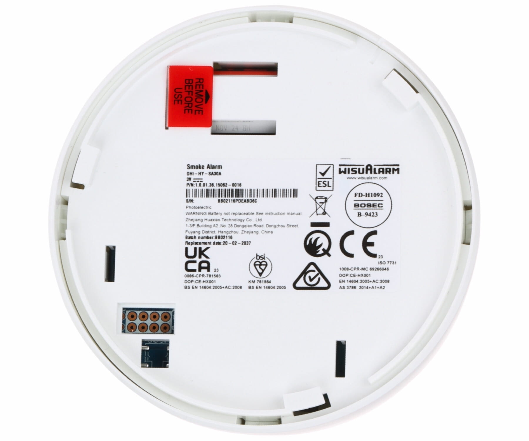 CZUJKA DYMU HY-SA30A WISUALARM-1815377