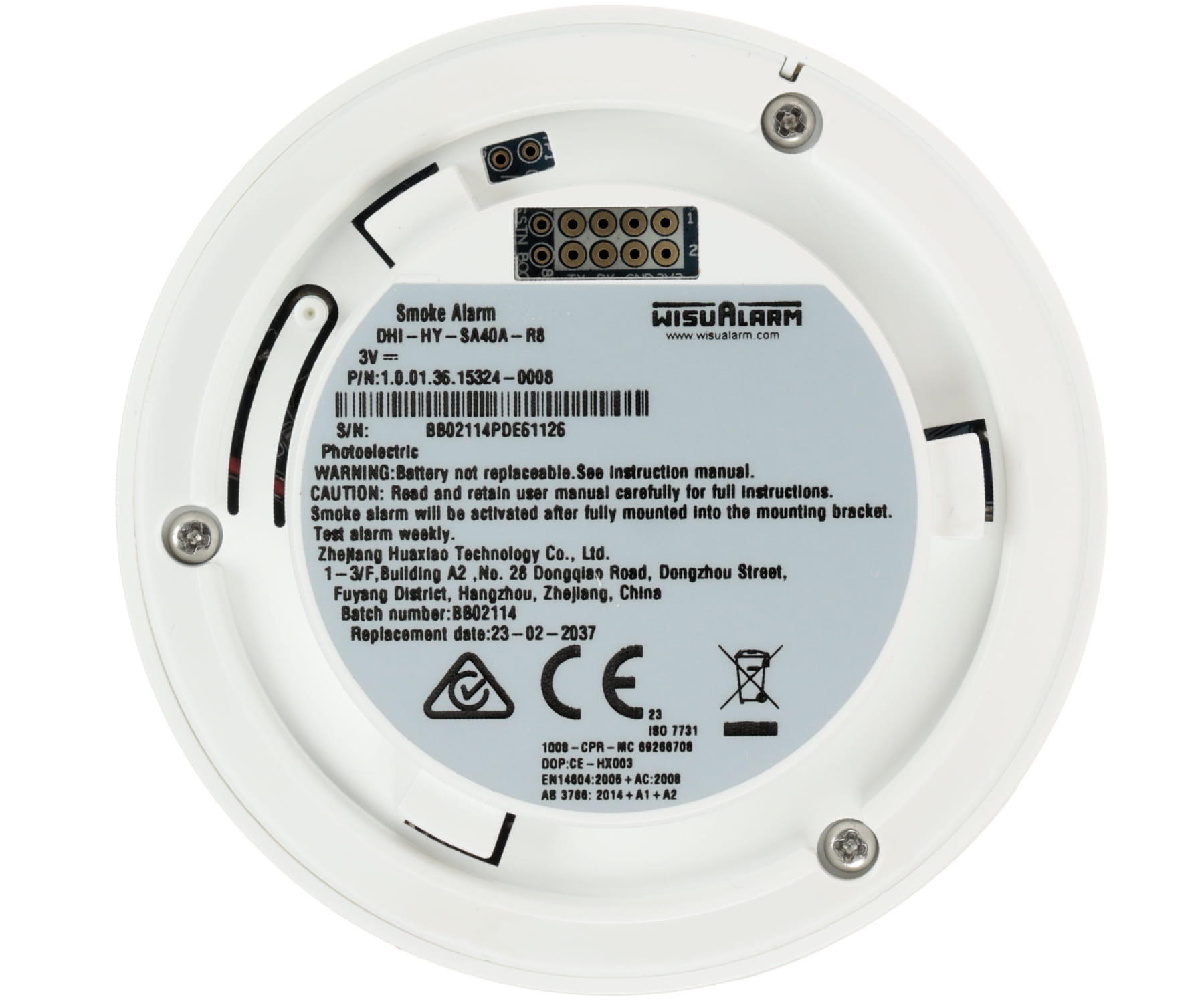 BEZPRZEWODOWA CZUJKA DYMU HY-SA40A-R8 WISUALARM-1869828