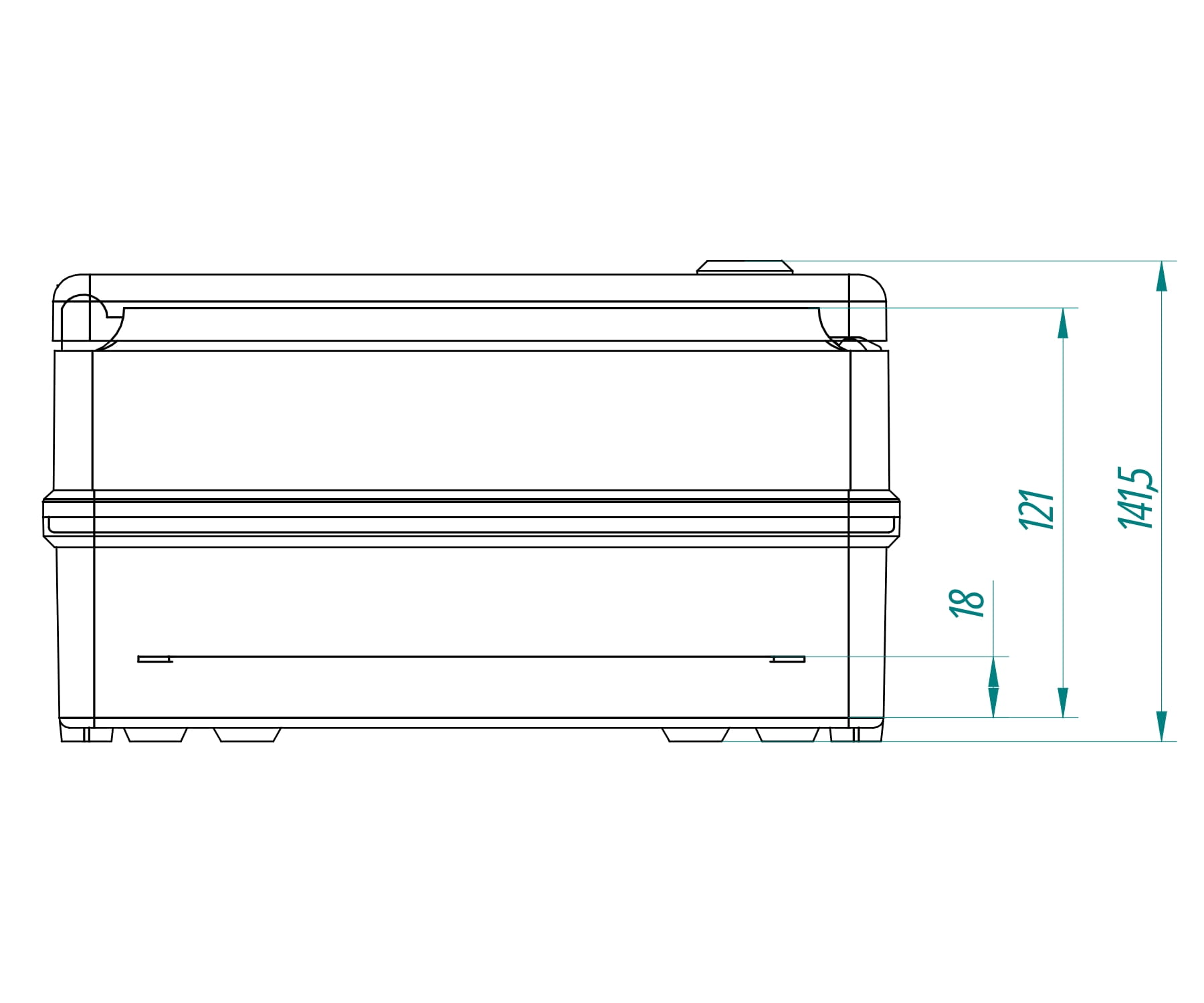 OBUDOWA HERMETYCZNA INDUSTRIAL/252X352X142/SR1-TR/EPN 252x 352x 142mm Elektro-Plast Nasielsk-1790232