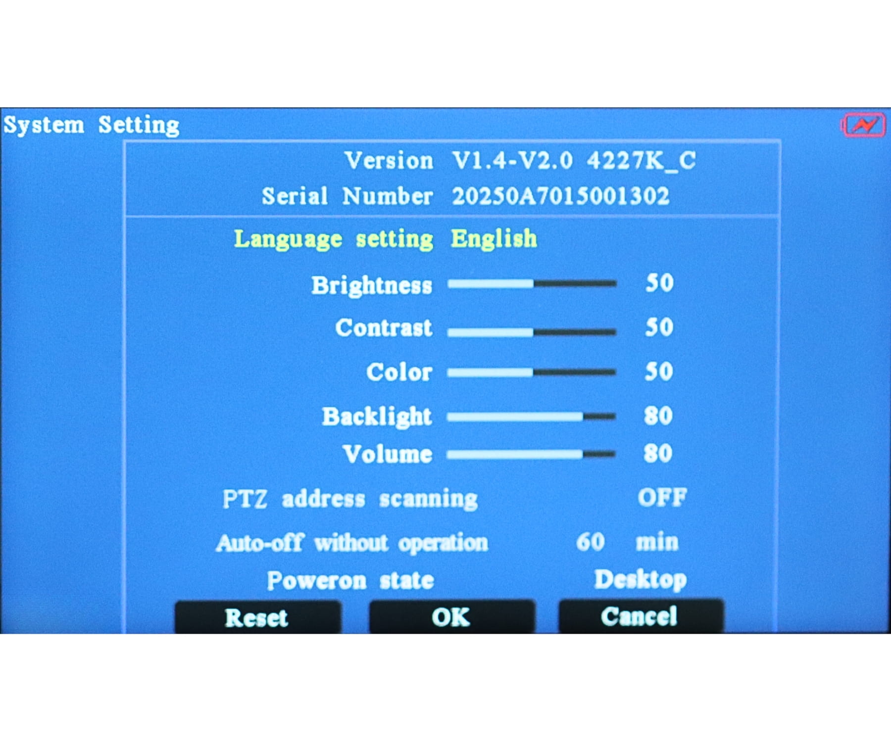 MONITOR AHD, HD-CVI, HD-TVI, PAL MS-ACT50-4K-V2 5"-1820347