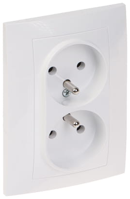 GNIAZDO PODWÓJNE SANTRA/4135-00/EPN 230V 16A Elektro-Plast-1651067